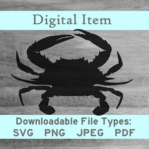 Blue Crab svg png dxf jpeg pdf digital file download -NOT a physical item-please read description jpg htv art cnc shirt sign sea beach decor