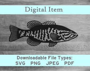 Smallmouth Bass svg png jpeg pdf digital file download-NOT a physical item-please read description- cut file art craft vinyl shirt cutter