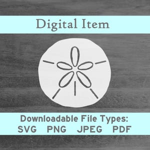 Sand Dollar svg png jpeg pdf digital file download -NOT a physical item- htv vinyl press jpg sea shell art gift design beach room home decor