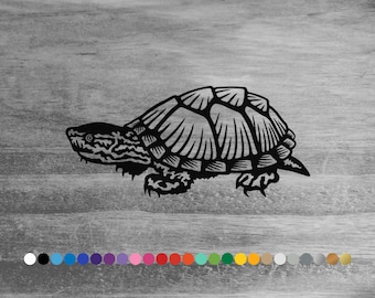 Musk turtle vinyl decal sticker for car truck rv camper van atv window bumper boat hull cooler laptop hood door wall room lake home decor