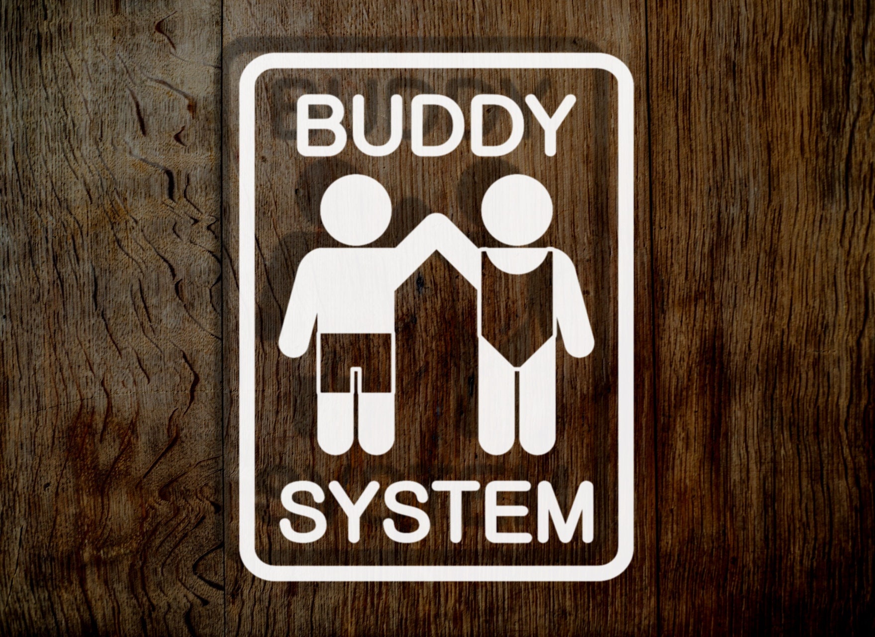 Buddy System Vinyl Decal Sticker for Car Truck Rv Camper Van Window ...