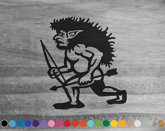 Pukwudgie vinyl decal sticker for car truck rv camper van atv 4x4 window bumper boat cooler laptop art room door wall MA state home decor