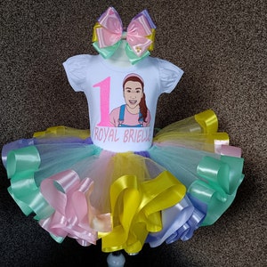 Personalized Rainbow Birthday Tutu Outfit: Baby Girl Party Costume