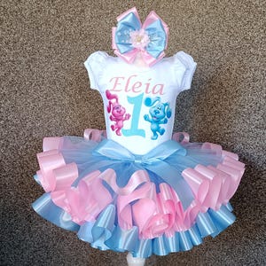 blues clues birthday party dress up Blues Clues Skirt Overalls-Blues Clues Birthday Overalls-Blues Clues B –  Pink Toes & Hair Bows main image 0
