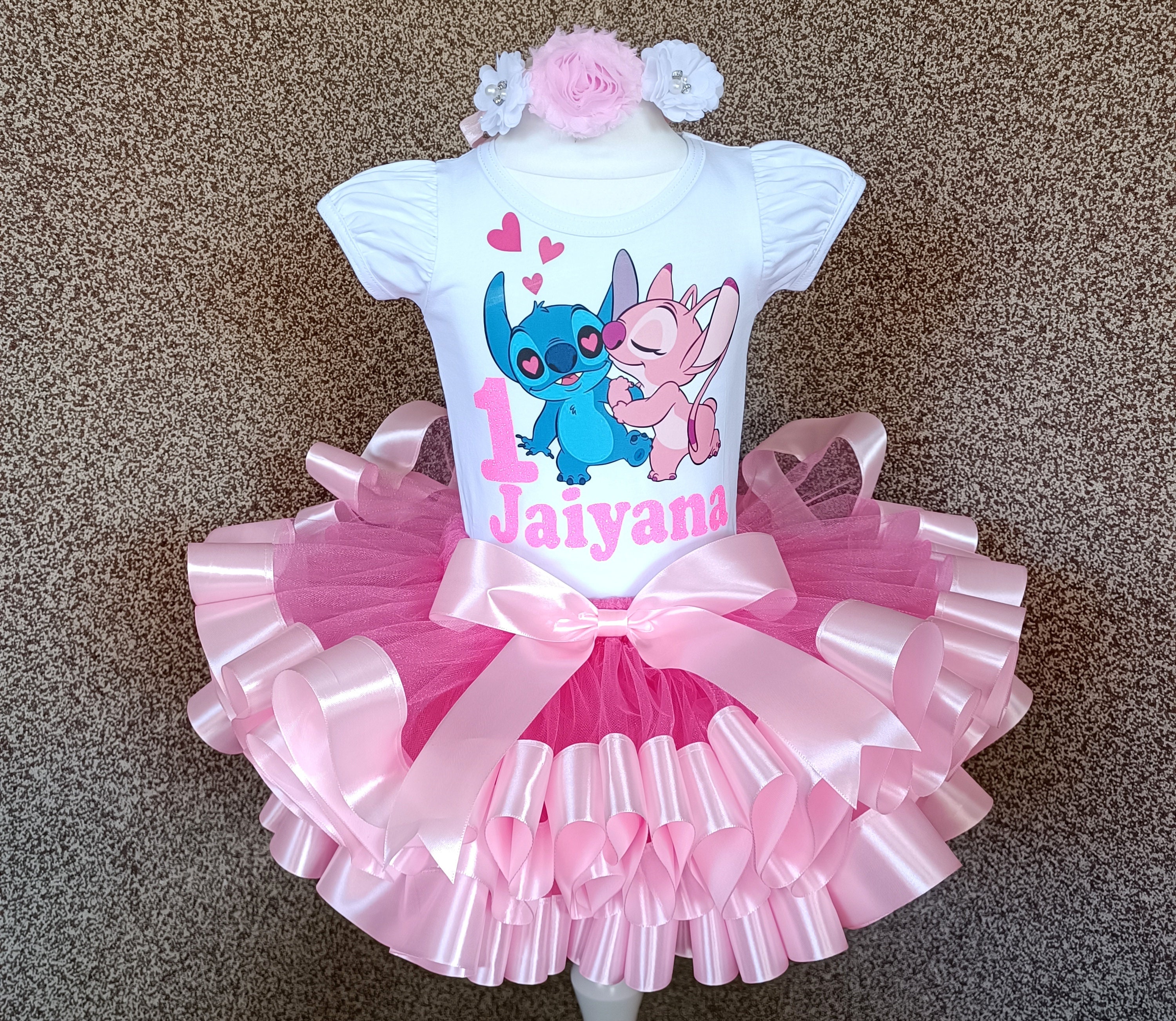 Stitch and Angel Party Tutu Outfit, Stitch Birthday Party Costume