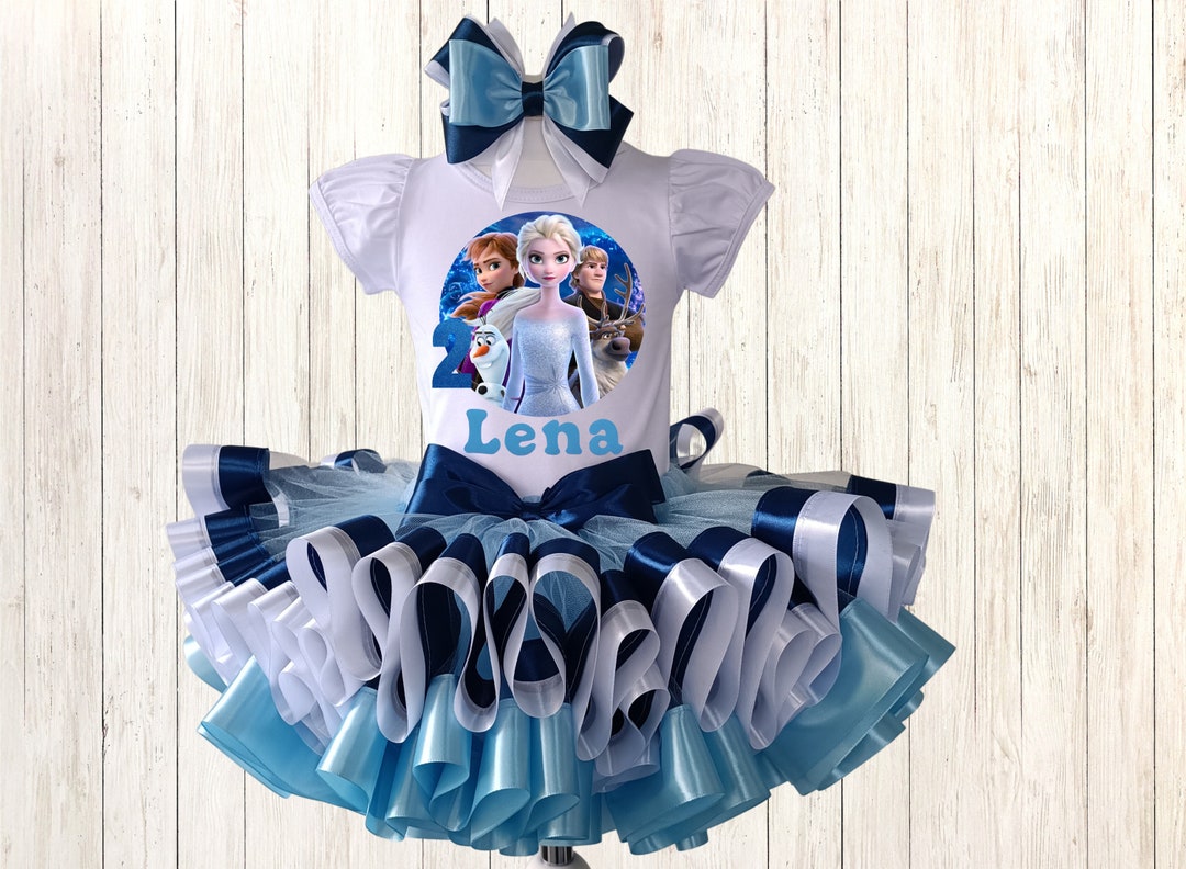 Birthday Princess Elsa and Anna Party Tutu Outfit, Personalized