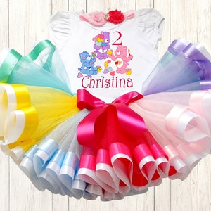 Personalized Bear Birthday Tutu Outfit: Party Costume Set