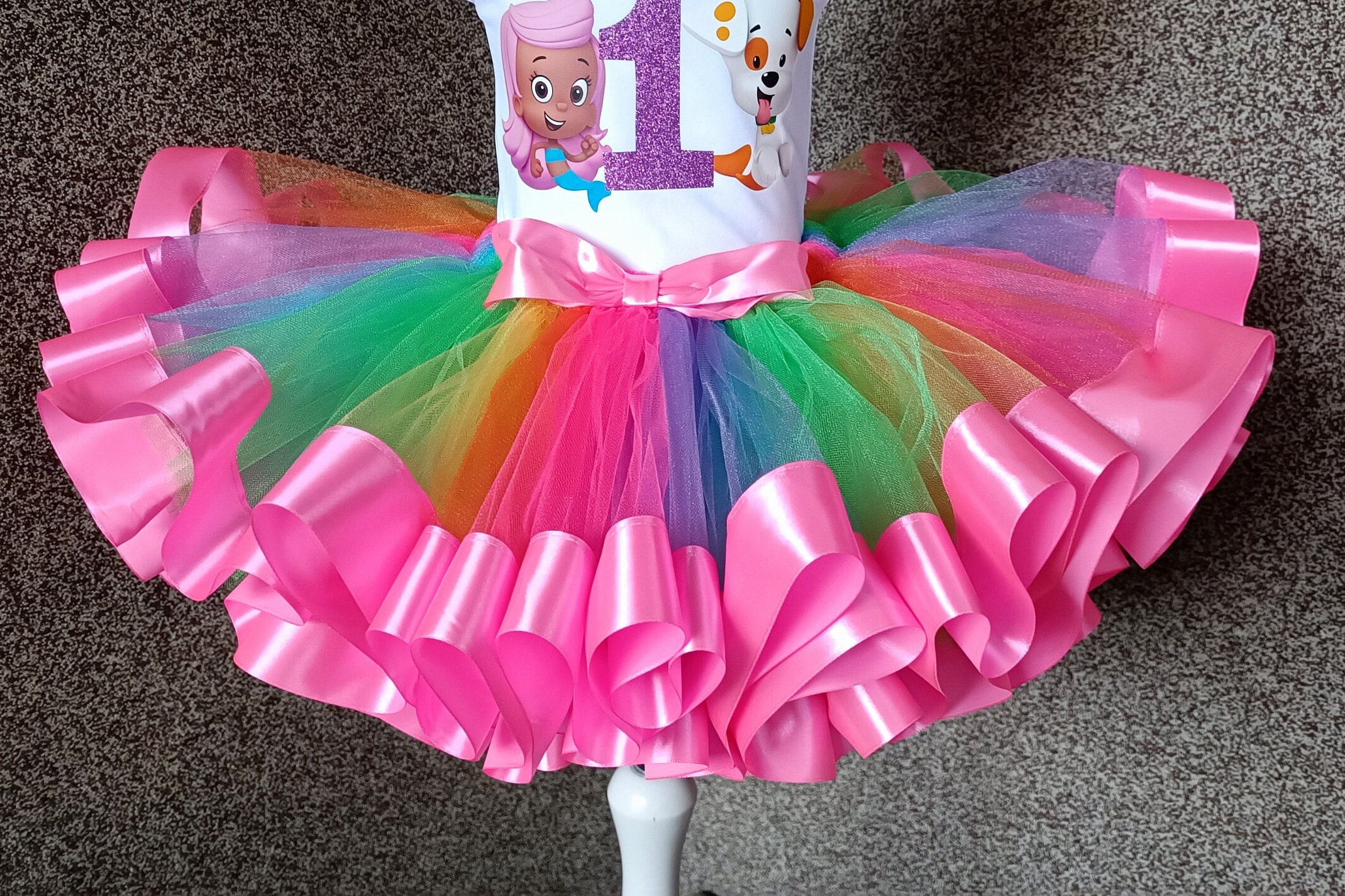 bubble guppies birthday dress Bubble Guppies 1st Birthday dress--With NAME-- party Tutu outfit