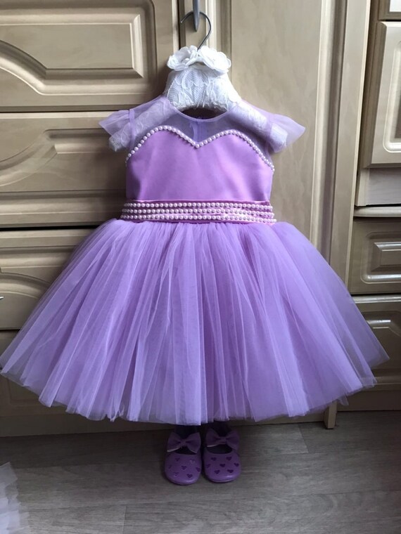lavender infant dress