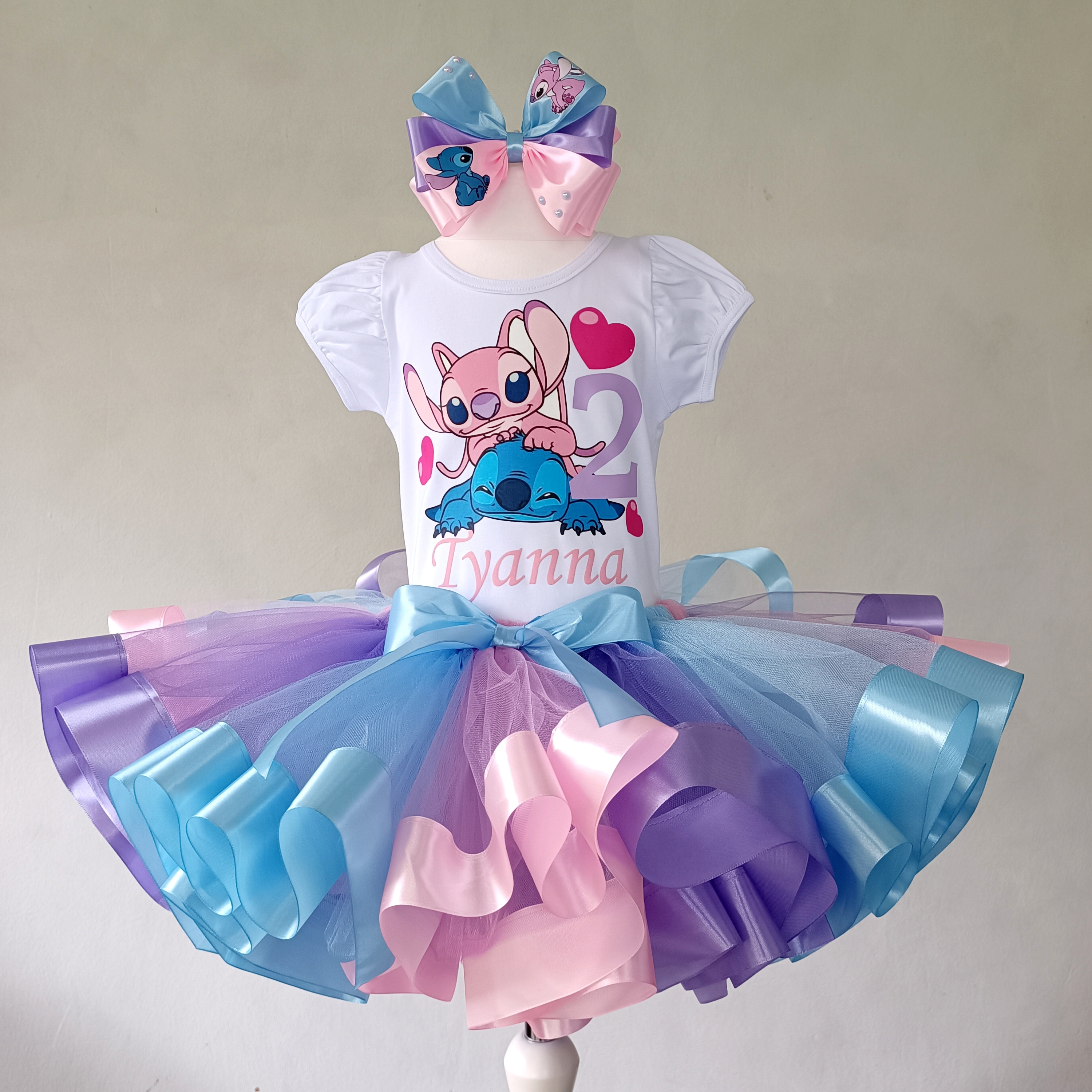 Disney Stitch Dress Fancy Kids Stitch vestidos niñas cumpleaños