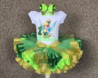 Tinkerbell Birthday Tutu Outfit: Fairy Party Costume Set