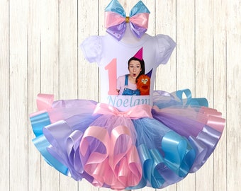 Personalized Rainbow Tutu Outfit: Baby Girl 1st Birthday Costume