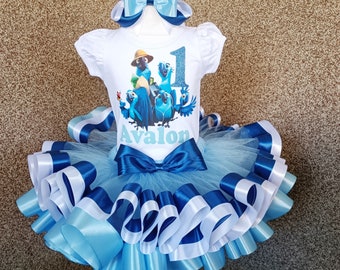 Rio Birthday Tutu Outfit: Baby Girl Party Costume