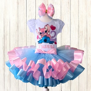 Stitch and Angel Party Tutu Outfit Stitch Birthday Party Costume