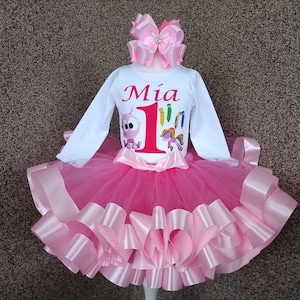 Rainbow Birthday Tutu Outfit: Baby First TV Party Costume