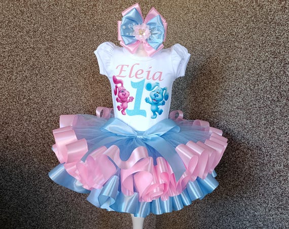 blues clues birthday party dress up Girl Tutu Outfit: Blue Dog Costume you are not going Maxi-lenght safuny Women's Tea Length Size:MD