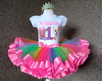 Bubble Guppies Birthday Tutu Outfit: Molly Costume Set