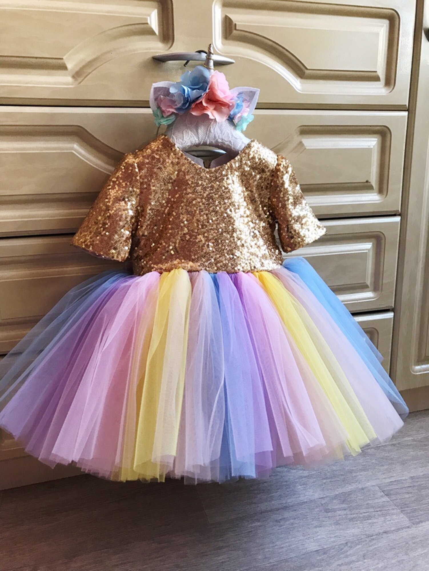 unicorn dress 1st birthday
