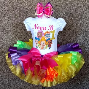 bubble guppies birthday dress Bubble Guppies Inspired Birthday Shirt, Bubble Guppies Outfit. Optiona –  ANL Kreations