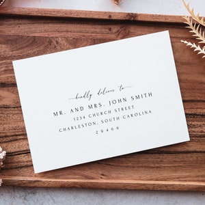 Minimalist Wedding Envelope Template, DIY Guest Addressing, Printable Address, Editable Envelope Template Sizes A9, A7, A6, A2, A1, Square