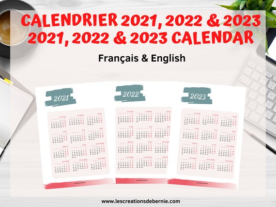 Calendrier Manifestation 2023 2022 Calendar 2021 2022 & 2023 Calendar Bundle 2022 Digital | Etsy Singapore