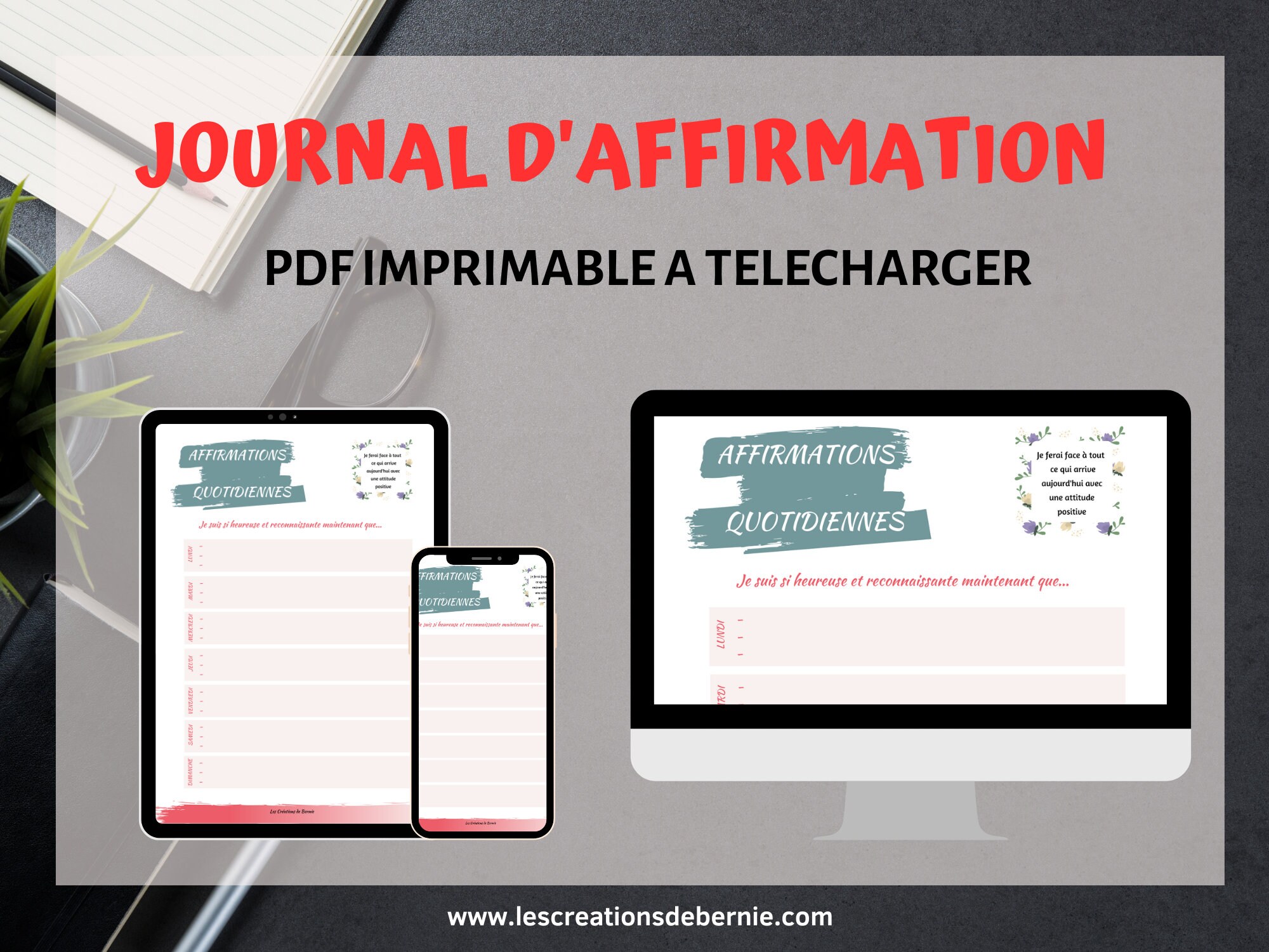 Affirmation Bullet Journal Affirmation Tracker Planner Printable ...