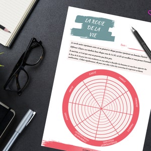 Wheel of life printable life coaching life balance wheel self improvement Wheel of balance worksheet INSTANT DOWNLOAD PDF Gift for her