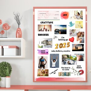 Law of attraction vision board kit 2024-2025 dream board kit printable manifestation kit INSTANT DOWNLOAD PDF Gift for her