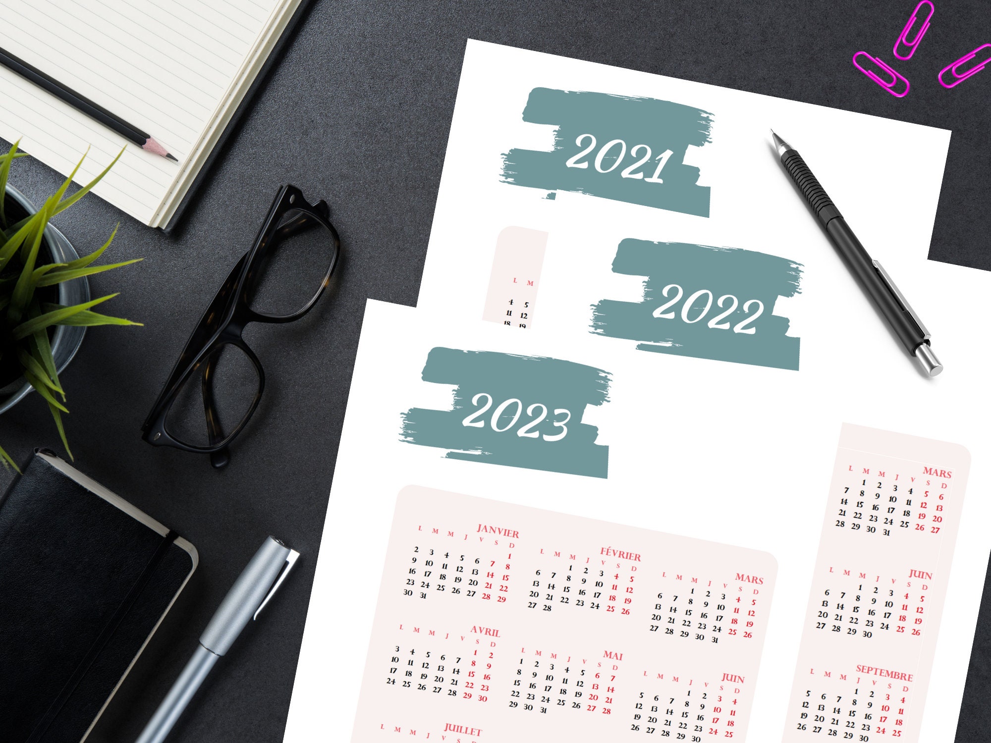 Calendrier Manifestation 2023 2022 Calendar 2021 2022 & 2023 Calendar Bundle 2022 Digital | Etsy Singapore