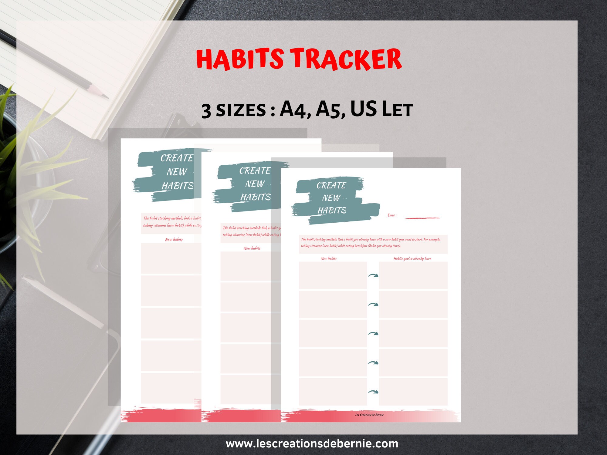 Habit Stacking Template.pdf New Habits Planner Habits Worksheet Habits Stacking Method Habit ...