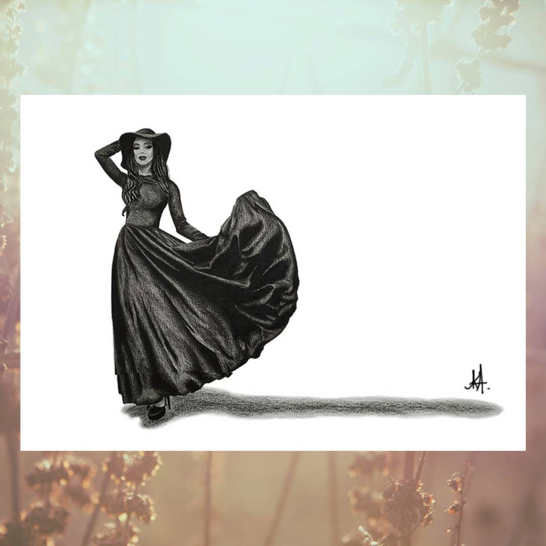 Art/Affiche Illustration Noir et Blanc A4 Décoration Murale Print Impression