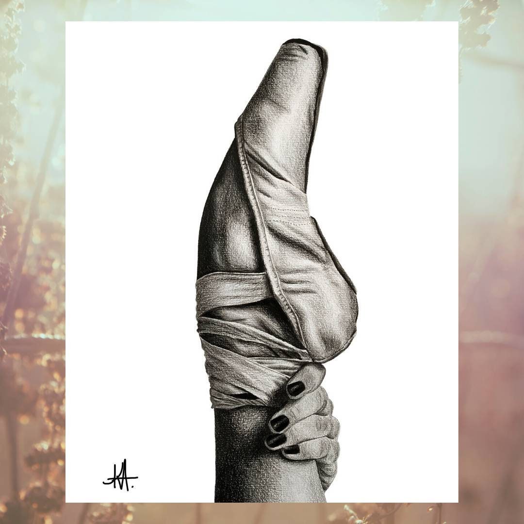 Art/Affiche Danse Illustration Noir et Blanc A4 Décoration Murale Print Impression