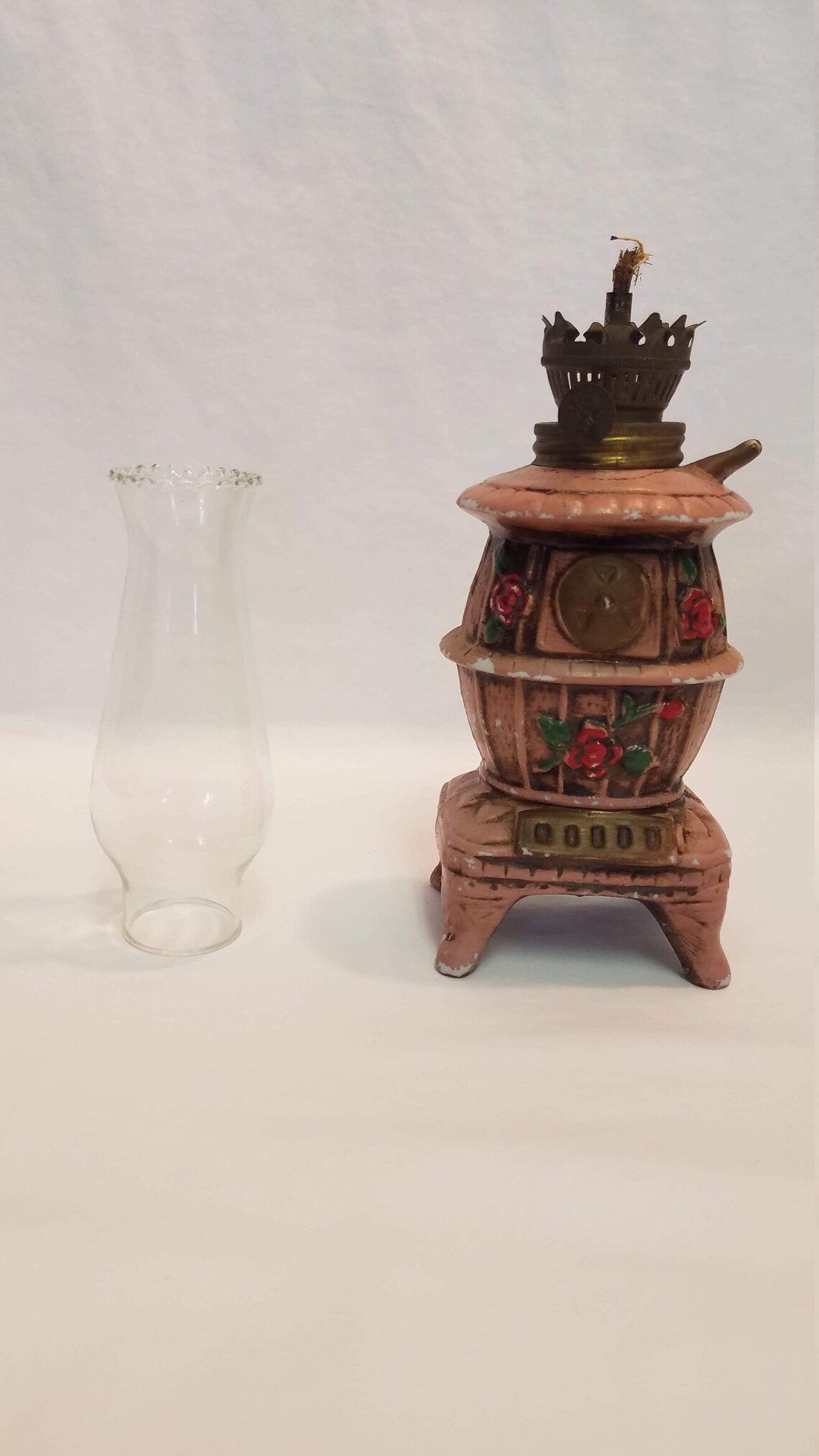 Vintage cerámica olla vientre estufa lámpara de aceite | Etsy