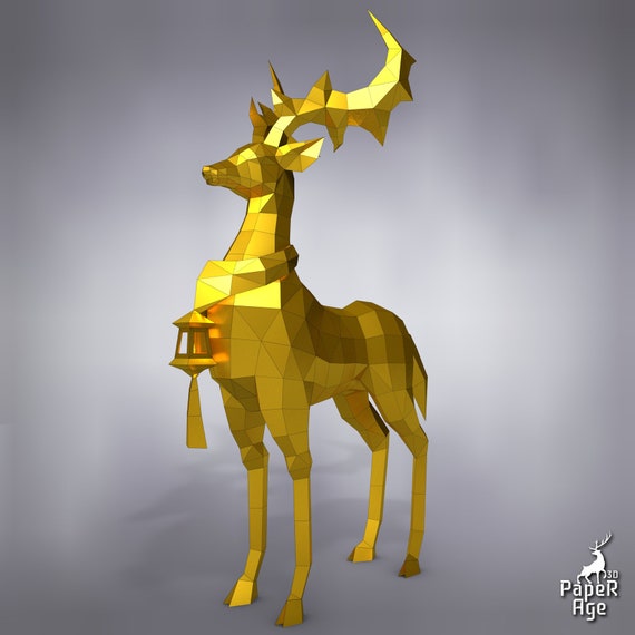 Cerf de Noël, Papercraft, Pepakura, 3D, Lowpoly, Low Polygon, Papercraft 3D, Pepakura, Sculptures à la main, papiers, origami bricolage 211c53 Cerf de Noël, Papercraft, Pepakura, 3D, Lowpoly, Low Polygon, Papercraft 3D, Pepakura, Sculptures à la main, papiers, origami bricolage 211c53
