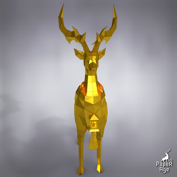 Cerf de Noël, Papercraft, Pepakura, 3D, Lowpoly, Low Polygon, Papercraft 3D, Pepakura, Sculptures à la main, papiers, origami bricolage 211c53 Cerf de Noël, Papercraft, Pepakura, 3D, Lowpoly, Low Polygon, Papercraft 3D, Pepakura, Sculptures à la main, papiers, origami bricolage 211c53