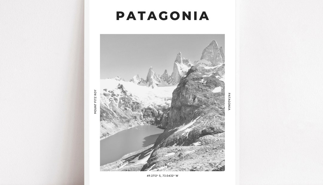 Patagonia Print Mount Fitz Roy Poster Mountain Wall Art - Etsy UK