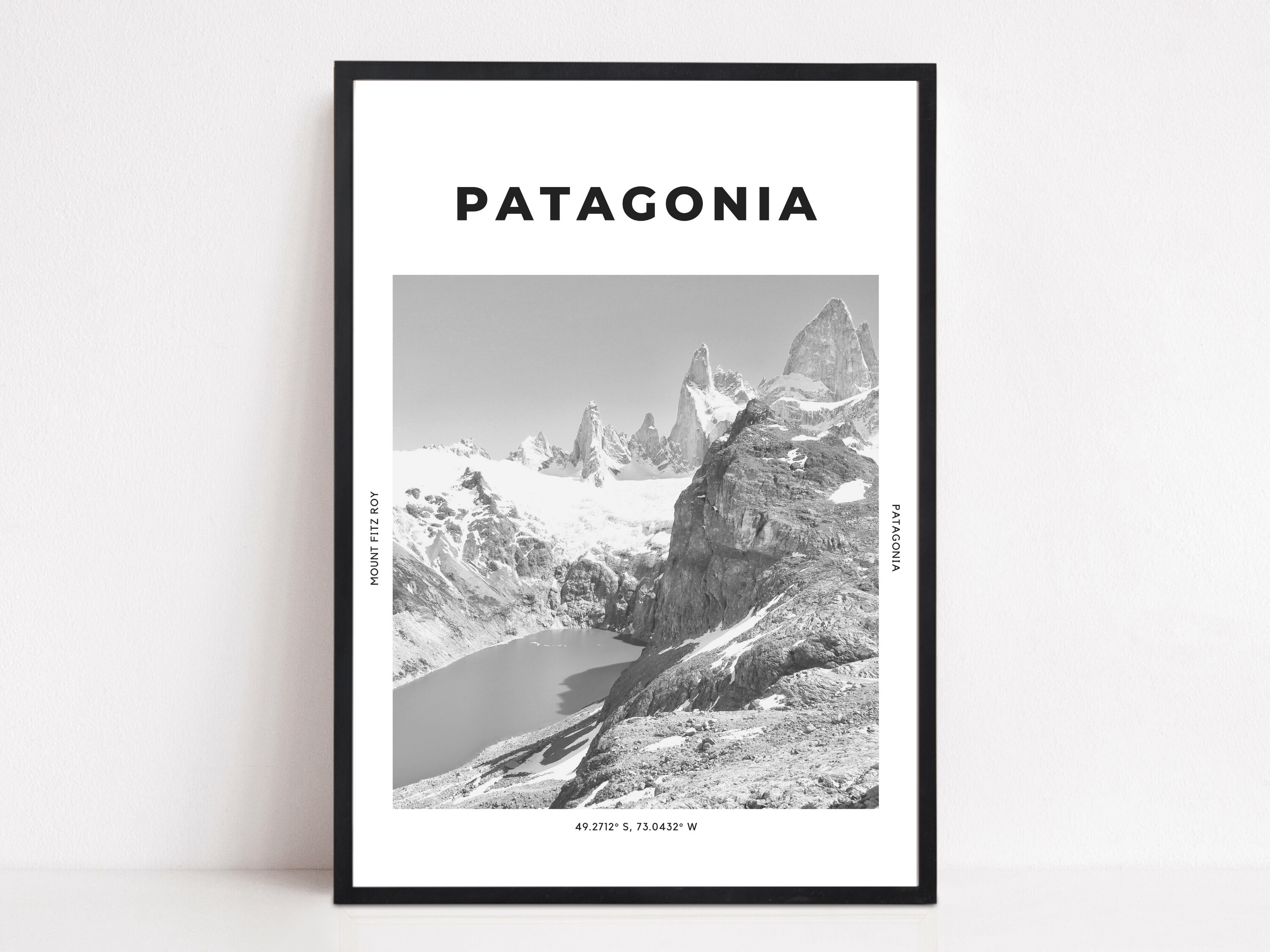 Patagonia Print Mount Fitz Roy Poster Mountain Wall Art | Etsy
