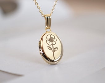 Rose Heart Mini Locket Necklace 14K Solid Gold Locket - Etsy