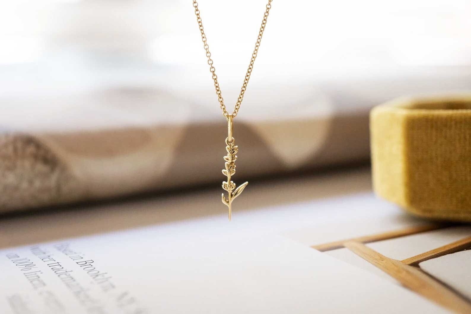 Devotion Rose Necklace in 14k Yellow Gold