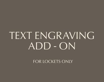 Text Engraving for Lockets (add-on), Personalized Message, Date, Love Note
