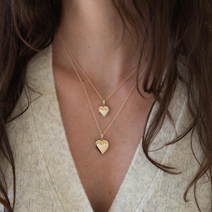 heart gold locket with necklace chain