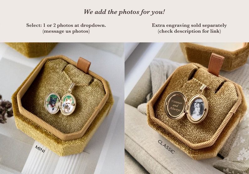 Angel Wings Oval Locket, Personalized Gifts, Memorial Photo Necklace image 4