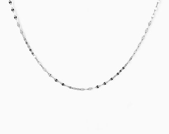 Sterling Silver 1.7mm Glitter Chain Necklace