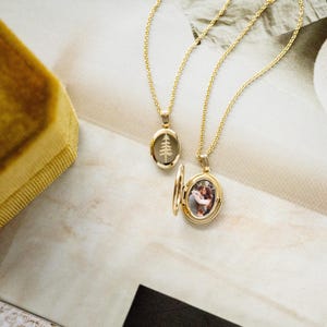 Pine Tree Evergreen Oval Locket, Nature Lover Necklace, 14K Solid Gold, Gold Filled Locket Necklace, Personalized Gifts