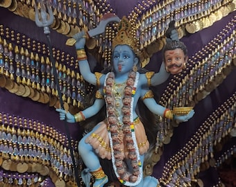 Blue Kali Altar Statue