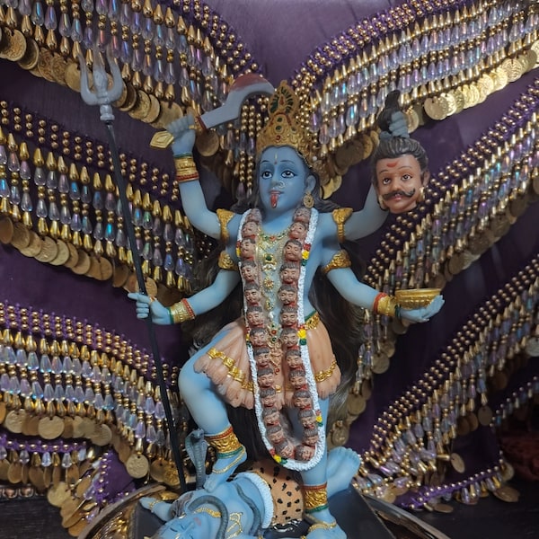 Blue Kali Altar Statue