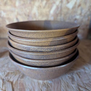 Handmade Stoneware Bowl – Ember Brown Glaze, Wheel Thrown Pottery (13.5cm)