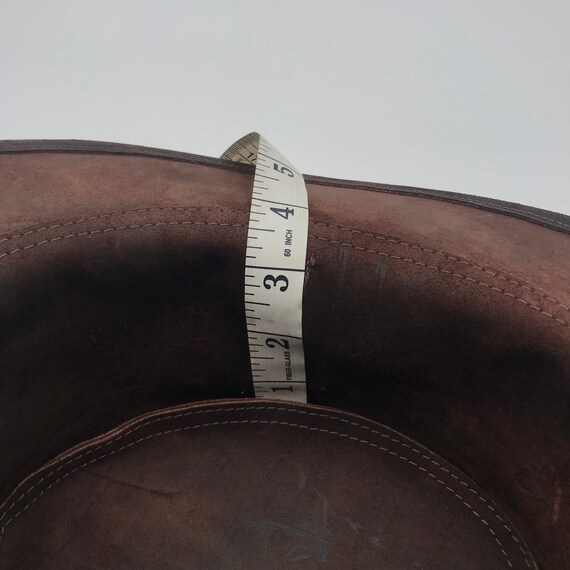 Brown hat from real leather cowboy hat western ha… - image 5