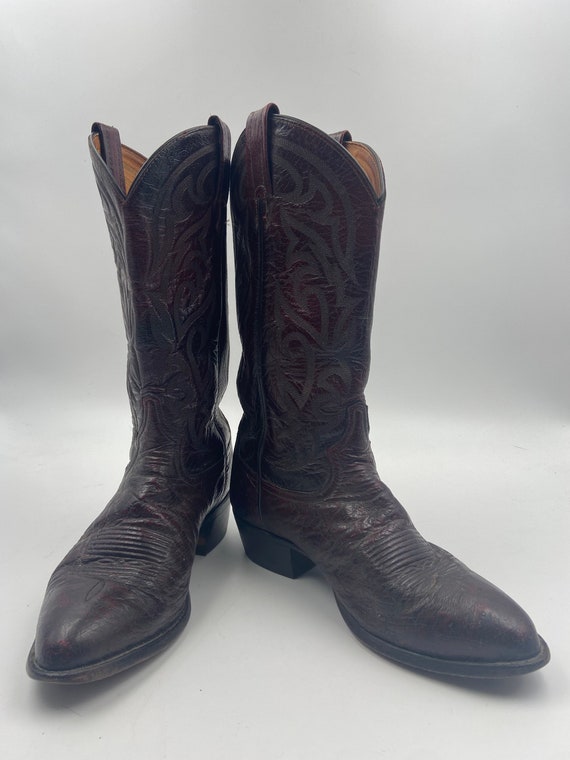 Tony Lama Wine Cowboy Boots Man Size 8 1 2 Etsy UK