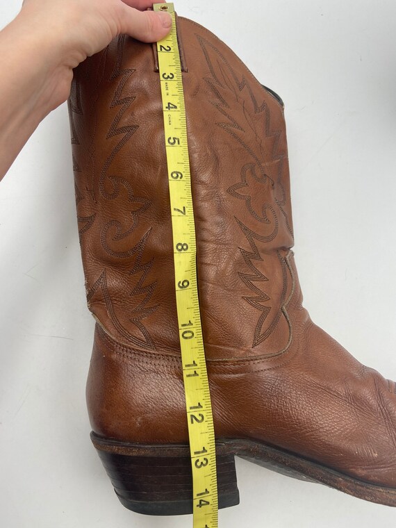 Brown Cowboy Boots 13 D - image 8